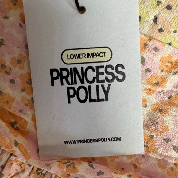 Princess Polly Hally Mini Dress Multi Floral Summer Party V-Neck NWT Size 8 - Picture 8 of 9